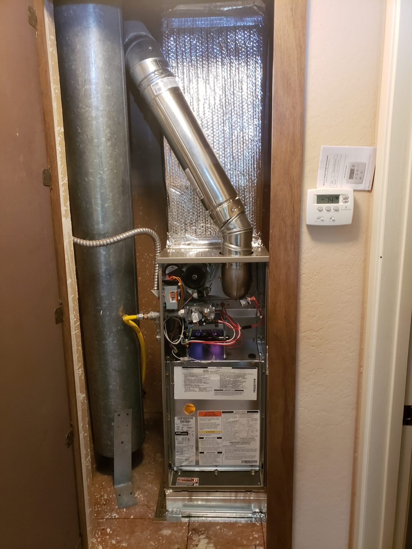 Closet Furnace Installation